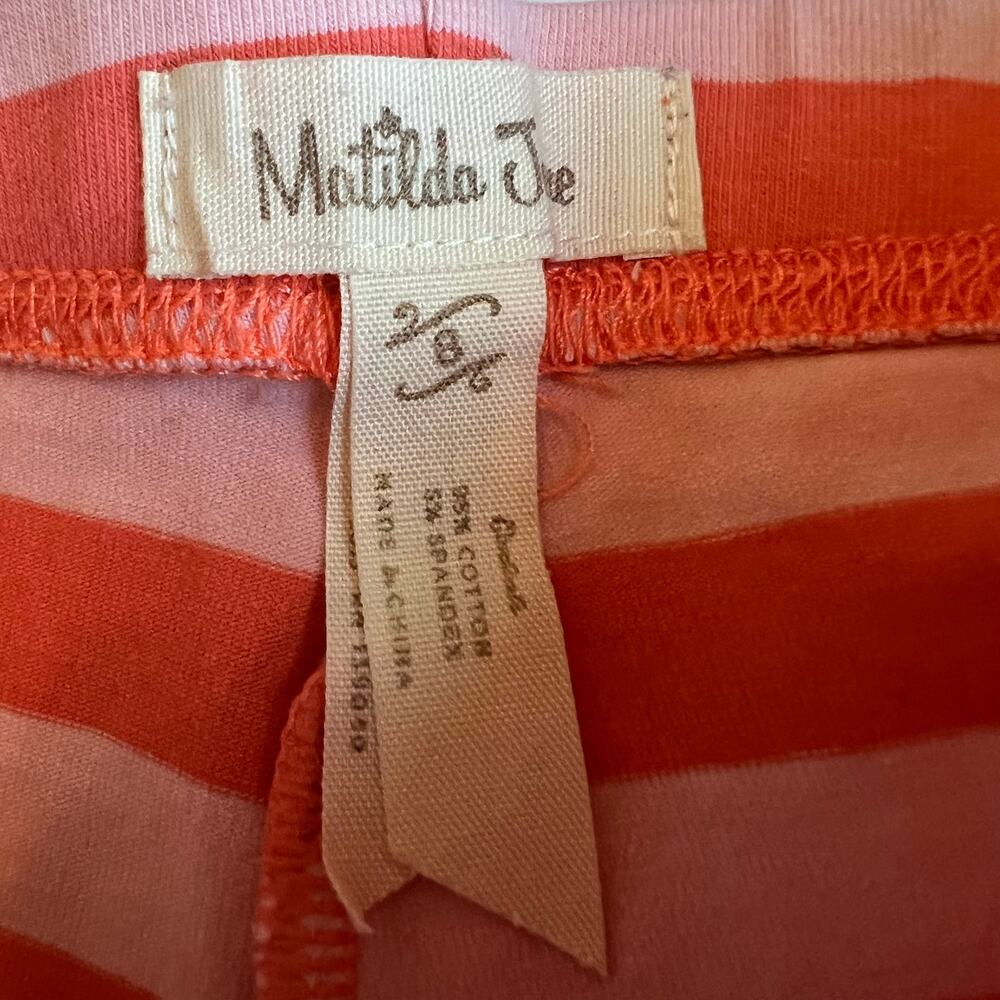 Matilda Jane Licorice Laces Shorties Pink Stripe Ruffle Shorts Girls 8 - Picture 5 of 6